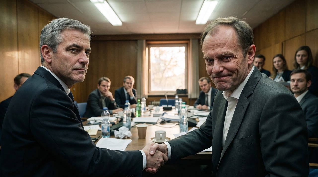 Business partnership handshake
